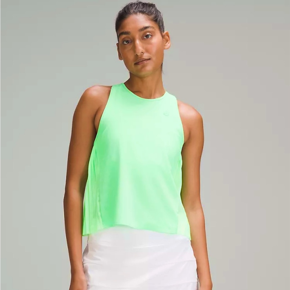 NWT Lululemon Side Pleats Tennis Tank Top - Pistachio - Women's Size 4